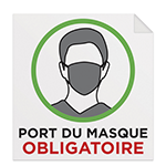 Stock French 'Port du masque obligatoire' Decal on .004 White M